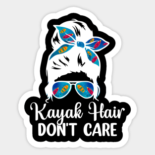 Kayak Hair Don't Care Sticker